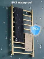 Kiara Electric Heated Towel Dryer / Warmer Rail Gold 46 Inch 12 Bars 600012026G - Image 5