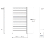 Kiara Electric Heated Towel Dryer / Warmer Rail Gold 46 Inch 12 Bars 600012026G - Image 6