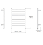Nature Electric Heated Towel Dryer / Warmer Rail 30 Inch 8 Bars 500008025 - Image 4