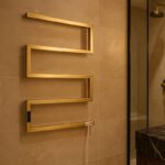 Kiara Zig Electric Heated Towel Warmer / Dryer Rail Gold 6100026G - Image 4