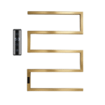 Kiara Zig Electric Heated Towel Warmer / Dryer Rail Gold 6100026G