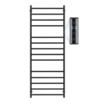 Nature Electric Heated Towel Dryer / Warmer Rail Matt Black 40 Inch 14 Bars 500014026MB