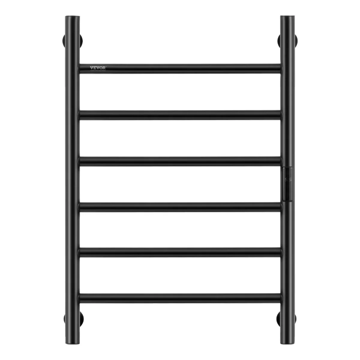 Nature Electric Heated Towel Dryer / Warmer Rail Matt Black 24 Inch 6 Bars 500006026MB - Image 2