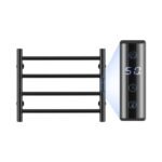 Nature Electric Heated Towel Dryer / Warmer Rail Matt Black 20 Inch 4 Bars 500004026MB